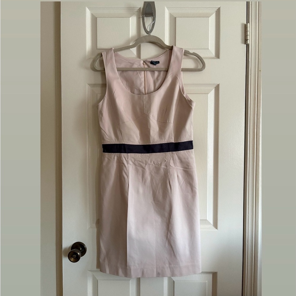 Club Monaco Sleeveless Dress |Blush Cream/Black | Sz 10